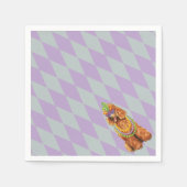 マルディグラスプードル スタンダードカクテルナプキン (正面)