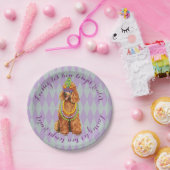 マルディグラスプードル ペーパープレート (パーティー)