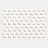 マルディグラスベイグネットキングケーキビーズニューオーリンズLA ラッピングペーパーシート (正面3)