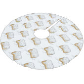 マルディグラスベイグネットペストリーニューオーリンズルイジアナ ブラッシュドポリエステルツリースカート (アングル)