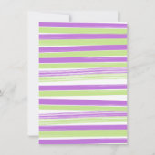 マルディグラスベビーシャワー水の色アリゲーター 招待状 (裏面)