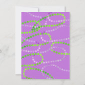 マルディグラスベビーシャワー水の色キングケーキ 招待状 (裏面)