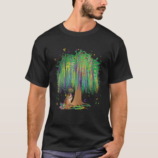マルディグラスボクサービーズツリーバーボン通り Tシャツ (正面)