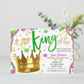 マルディグラスボーイベビーシャワー招待状 招待状 (スタンド正面)