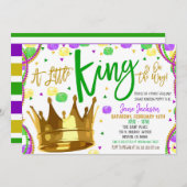 マルディグラスボーイベビーシャワー招待状 招待状 (正面/裏面)
