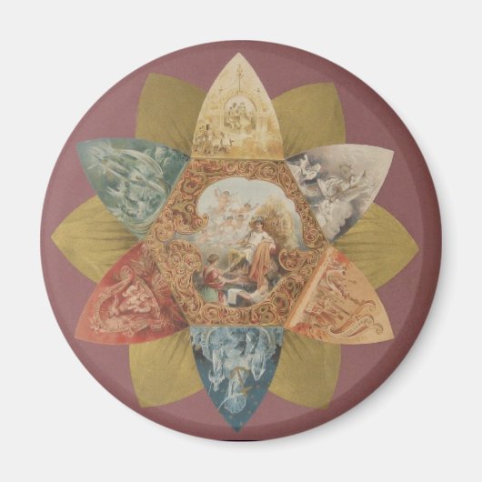 マルディグラスボールヴィンテージ賛成 マグネット (正面)