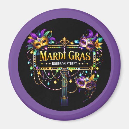 マルディグラスマグネット マグネット (正面)