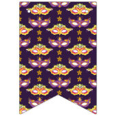 マルディグラスマスカレードカーニバル バンティングフラッグ (第1の旗)