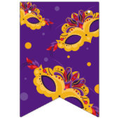 マルディグラスマスカレードカーニバル バンティングフラッグ (第3の旗)