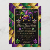 マルディグラスマスカレードキンセアニェラ 招待状 (正面/裏面)