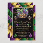 マルディグラスマスカレードキンセアニェラ 招待状 (正面/裏面)