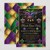 マルディグラスマスカレードキンセアニェラ 招待状 (正面/裏面)
