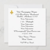 マルディグラスマスカレードパーティの招待状 招待状 (裏面)