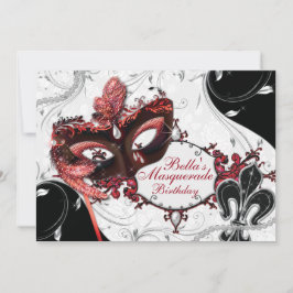 マルディグラスマスカレードパーティの招待状 招待状