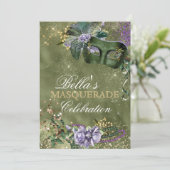 マルディグラスマスカレードパーティの招待状 招待状 (スタンド正面)