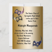 マルディグラスマスカレードプロム 招待状 (裏面)
