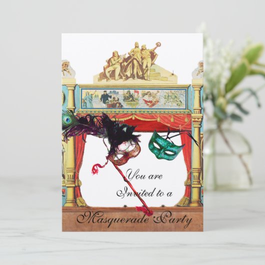 マルディグラスマスカレードボールシアターステージ銀 招待状 (スタンド正面)