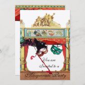 マルディグラスマスカレードボールシアターステージ銀 招待状 (正面/裏面)