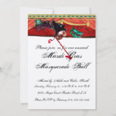 マルディグラスマスカレードボールマスクシアターステージ 招待状 (裏面)