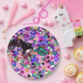 マルディグラスマスカレードボールマスク紙吹雪 ペーパープレート (パーティー)