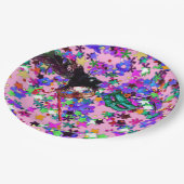 マルディグラスマスカレードボールマスク紙吹雪 ペーパープレート (アングル)