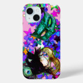 マルディグラスマスカレードボールマスク紙吹雪 Case-Mate iPhoneケース (裏面)