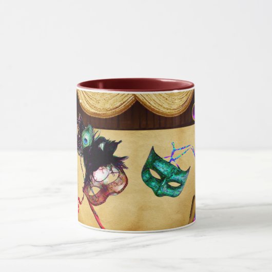 マルディグラスマスカレードマスクシアターステージ マグカップ (中央)