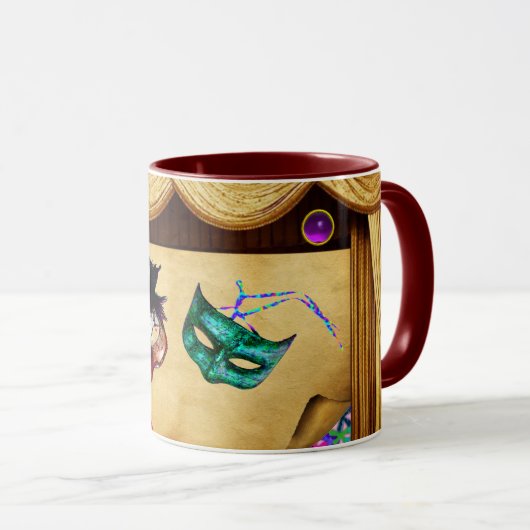 マルディグラスマスカレードマスクシアターステージ マグカップ (正面右)