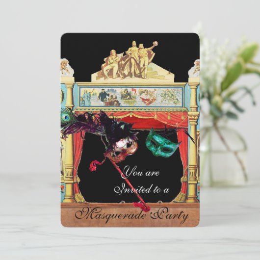 マルディグラスマスカレードマスクシアターステージ 招待状 (スタンド正面)