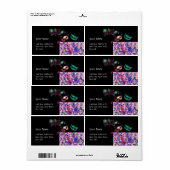 マルディグラスマスカレード紙吹雪 ラベル (フルシート)