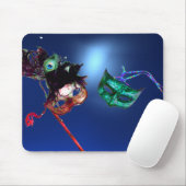マルディグラスマスカレード青 マウスパッド (マウス)