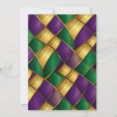 マルディグラスマスカレード21歳の誕生日 招待状 (裏面)