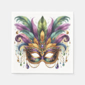 マルディグラスマスカレード スタンダードカクテルナプキン (正面)