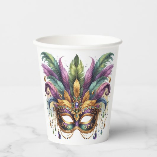 マルディグラスマスカレード 紙コップ (正面)