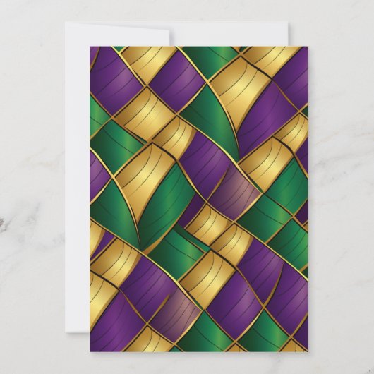 マルディグラスマスカレードSweet sixteen 招待状 (裏面)