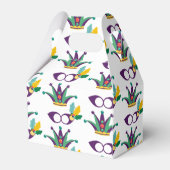 マルディグラスマスクとクラウンフェスティバルパターン フェイバーボックス (裏面サイド)