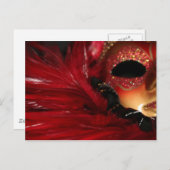 マルディグラスマスクはがき ポストカード (正面/裏面)