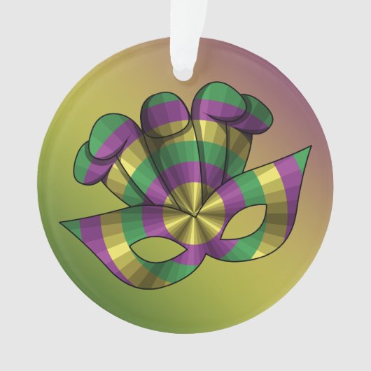 マルディグラスマスクアクリルオーナメント オーナメント (正面)