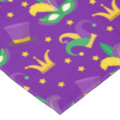 マルディグラスマスクグリーン金ゴールドパープルピエロハットクラウン テーブルクロス (アングル)