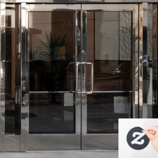 マルディグラスマスクサンダー_コーブ ウィンドウサイン (オフィスドア)