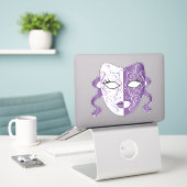 マルディグラスマスクサンダー_コーブ シール (デスク上のノートパソコン)