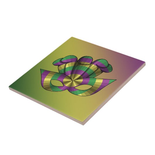 マルディグラスマスクタイル タイル (側面)