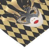 マルディグラスマスクテーブルランナー ショートテーブルランナー (コーナー)