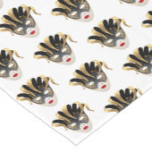 マルディグラスマスクテーブルランナー ショートテーブルランナー (コーナー)