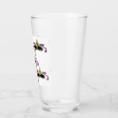 マルディグラスマスクデザイン カラフル タンブラーグラス (左)