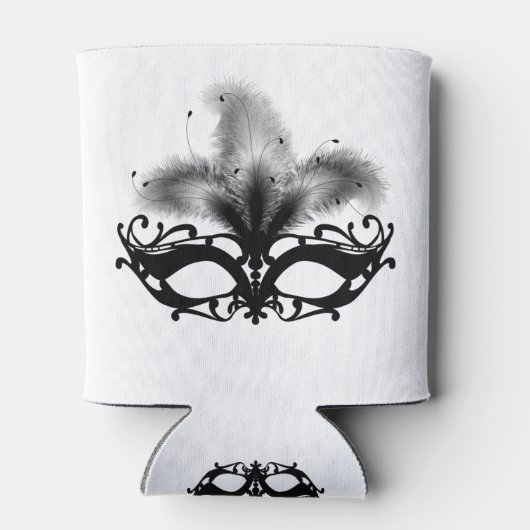 マルディグラスマスクニューオーリンズクォーターフランスのルイスア 缶クーラー (裏面)