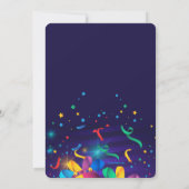 マルディグラスマスクパーティの招待状 招待状 (裏面)