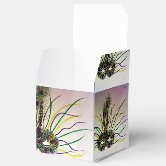 マルディグラスマスクパーティーの好意カスタムギフトボックス フェイバーボックス (オープン)