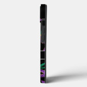 マルディグラスマスクパープルグリーンスパークルズモノグラム Case-Mate iPhoneケース (裏面 / 左)