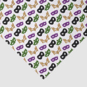 マルディグラスマスクパープルグリーンフェイク金ゴールドブラック 薄葉紙 (詳細)